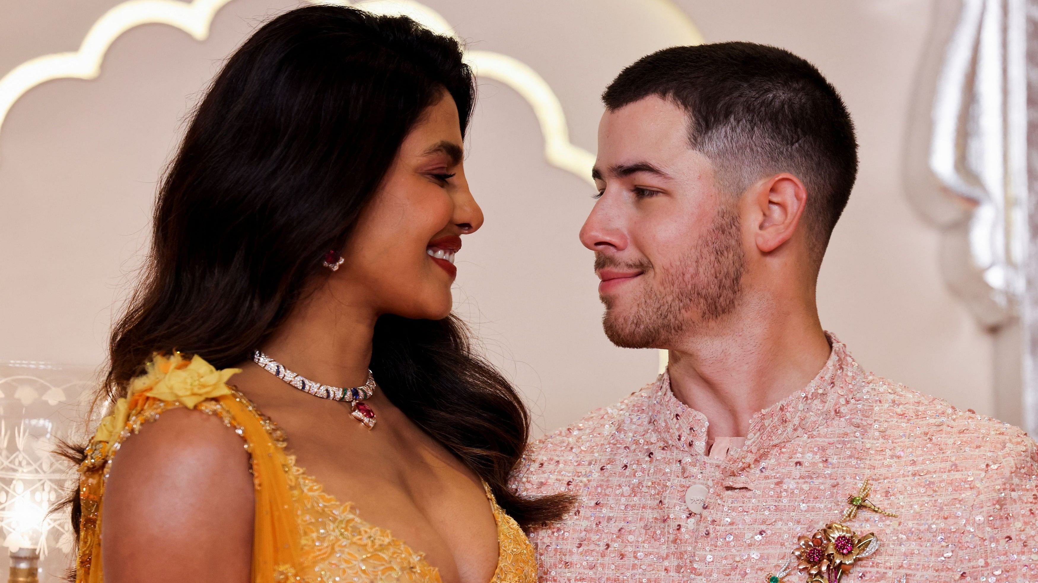 <div class="paragraphs"><p>Priyanka Chopra Jonas and Nick Jonas at Anant Ambani and Radhika Merchant's wedding in Mumbai.</p></div>